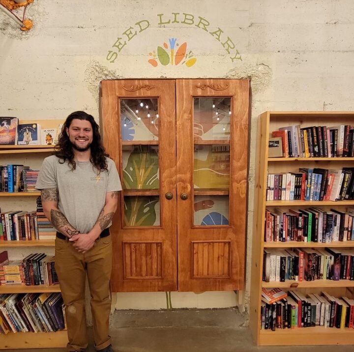 seed library with cabinets